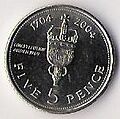 Gibraltar Tercentenary 5p coin
