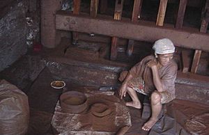 Handmaking coffee in Indonesia