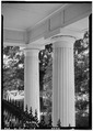 Historic American Buildings Survey E. W. Russell, Photographer, June 18, 1937 TWO OF THE COLUMNS OF FRONT PORTICO FROM SECOND STORY BALCONY - Alpine, County Road 46, Alpine, HABS ALA,61-ALP,1-5