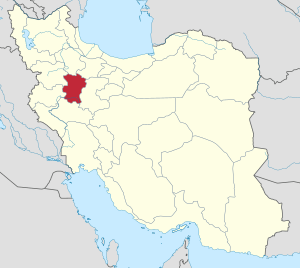 Location of Hamadan Province in Iran