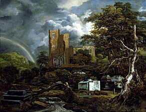 Jacob Isaackszoon van Ruisdael - The Jewish Cemetery (1654 or 1655)
