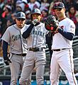Joe Mauer, Ichiro Suzuki - Minnesota Twins - Opening Day vs Seattle Mariners (40553970184) 2