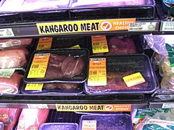 Kangaroo meat supermarket