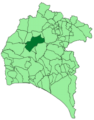 Map of El Cerro de Andévalo (Huelva)