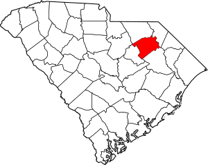 Map of South Carolina highlighting Darlington County