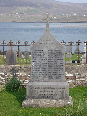 Memorial for the victims of the Clew Bay Drowning on 15 June 1894 at Kildavenet Graveyard, Achill Island