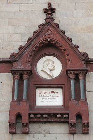 Memorial to Wilhelm Weber, Wittenberg Post Office