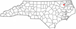 Location of Colerain, North Carolina