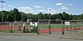 New Providence NJ athletic fields with fence to keep deer out