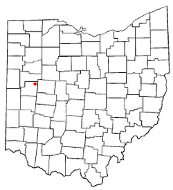 Location of Jackson Center, Ohio