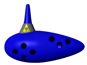 Okarina der Zeit Rendering blau 20220321