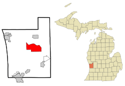Location of Allendale, Michigan