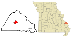 Location of Perryville, Missouri
