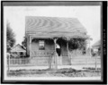 Photocopy of photograph (from Mr. and Mrs. George Hills of Benicia) Photographer unknown ca. 1900 'TILLIE AT HOME,' SOUTH FRONT - Carr House, 165 East D Street, Benicia, Solano HABS CAL,48-BENI,6-4
