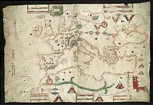 Portolan chart by Albino de Canepa 1489