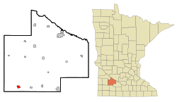 Location of Walnut Grove, Minnesota