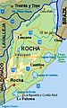 Rocha Department map