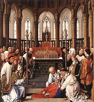 Rogier van der Weyden - Exhumation of St Hubert - WGA25714