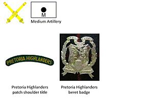 SADF era Pretoria Highlanders insignia