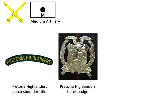 SADF era Pretoria Highlanders insignia