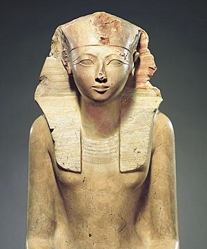 A statue of Hatshepsut on display at the Metropolitan Museum of Art in New York City.