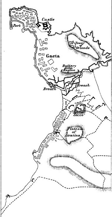 Siege of Gaeta 1806 Map