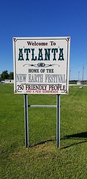 Sign welcoming visitors to Atlanta Indiana