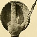 Silver ewer and copper paten from the tomb of Meskalamdug from page 354 of "Ur excavations"