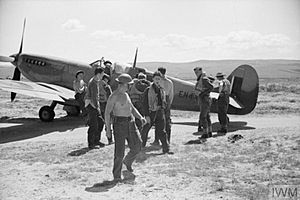 Squadron Leader Colin Gray in Tunisia, 1943
