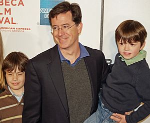 Stephen Colbert and sons by David Shankbone