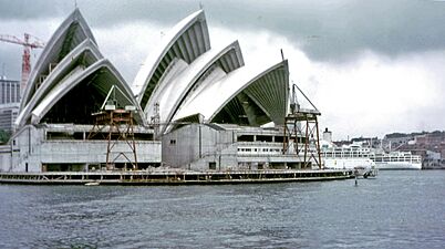 Sydney Opera House construction 1968