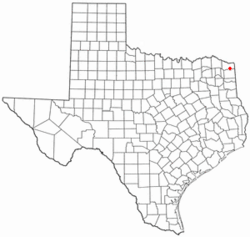 Location of Maud, Texas