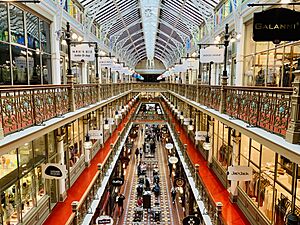 The Strand Arcade interior photographed from the top level, Sydney 02