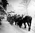 Troops advance in a snowstorm