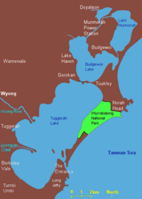 Tuggerah Lake map