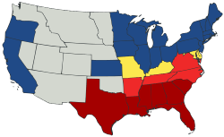 US Secession map 1861