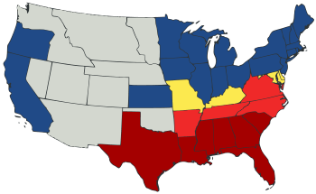US Secession map 1861