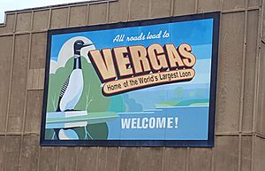 Vergas Minnesota welcome sign