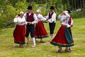 Viljandi folkdanslag på Hedemora gammelgård 2014 01