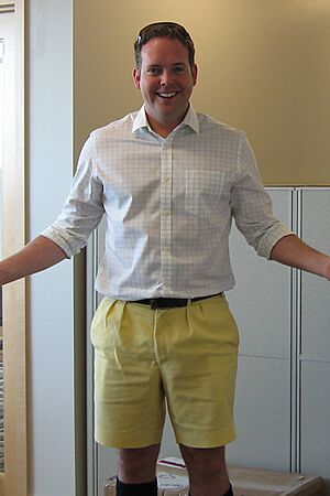 Yellow Bermuda shorts