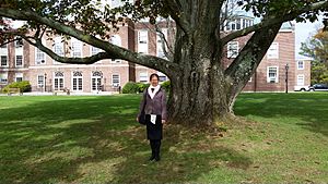 Zhaoping in the ground of the Institute for Advanced Study, Princeton, USA.jpg