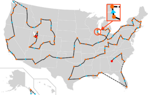 2002 Winter Olympics torch relay route between Chicago and Miulwaukee