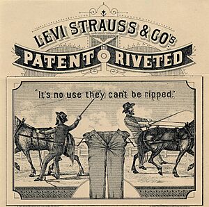 Advertising for Levi Strauss--It's no use they can't be ripped