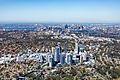 Aerial View Chatswood to Sydney CBD