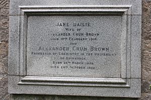 Alexander Crum Brown's grave, Dean Cemetery