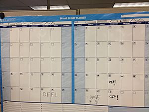 Almost empty calendar