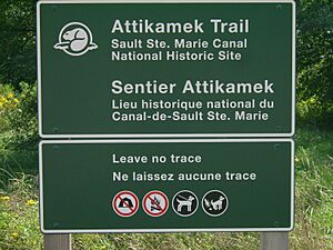 Attikamek Trail sign