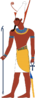 Atum with Double Crown (Pschent, based on paintings).svg