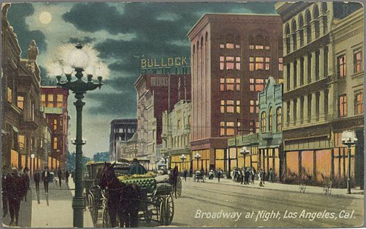 Broadway at Night, Los Angeles, Cal. (pcard-print-pub-pc-61a)