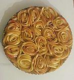 Caramel Apple Roses Cake